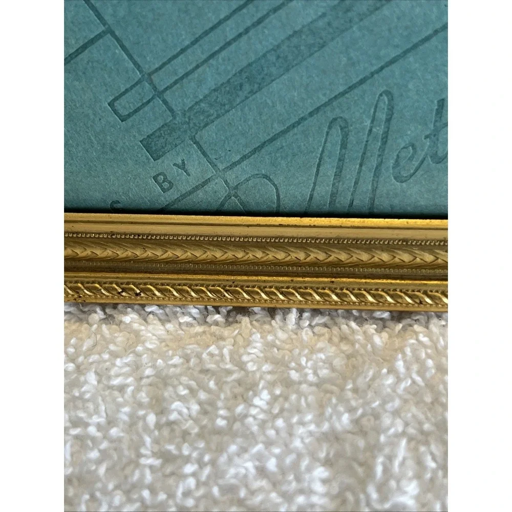 Gold Filigree Ornate Picture Frame With Easel Back mid Century Vintage Classic